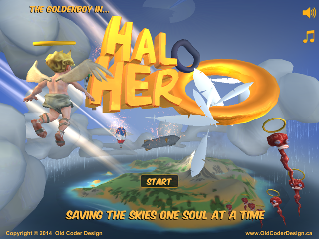Halo Hero - start screen